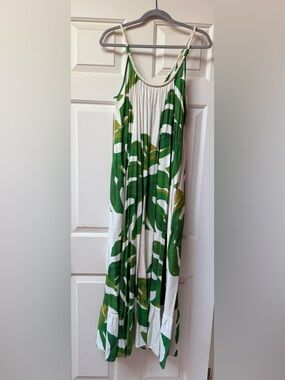 Farm Rio cotton maxi six S tropical leaves